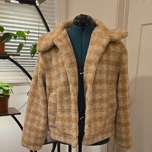 Blu Pepper Cozy Sherpa Jacket in Camel